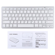 WB-8022 Ultra-thin Wireless Bluetooth Keyboard, German Keys(Silver)