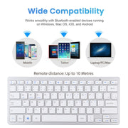 WB-8022 Ultra-thin Wireless Bluetooth Keyboard, Portuguese Keys(Silver)