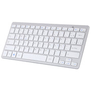 WB-8022 Ultra-thin Wireless Bluetooth Keyboard, Portuguese Keys(Silver)