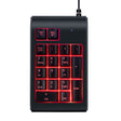 MC Saite 529 19 Keys Wired Three-color Backlight Numeric Keyboard - Wired Keyboard by MC Saite | Online Shopping South Africa | PMC Jewellery | Buy Now Pay Later Mobicred