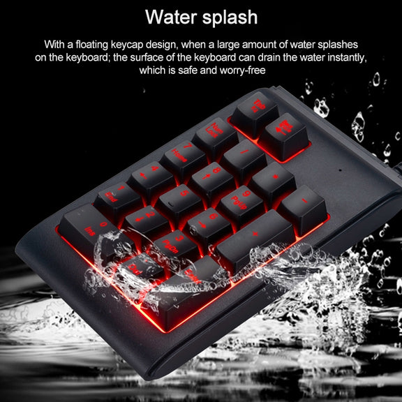 MC Saite 529 19 Keys Wired Three-color Backlight Numeric Keyboard