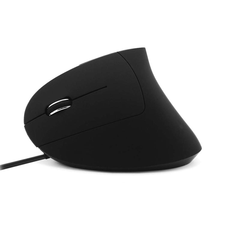 CM0093 Wired Version 2.4GHz Three-button Vertical Mouse for Left-hand, Resolution: 1000DPI / 1200DPI / 1600DPI, Cable Length���1.7m(Black)