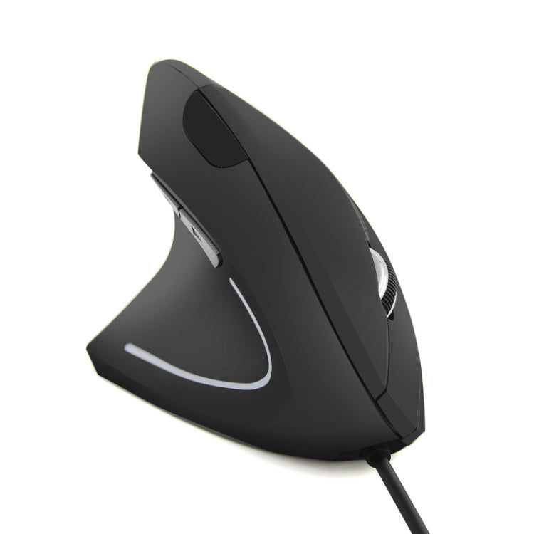 CM0093 Wired Version 2.4GHz Three-button Vertical Mouse for Left-hand, Resolution: 1000DPI / 1200DPI / 1600DPI, Cable Length���1.7m(Black)