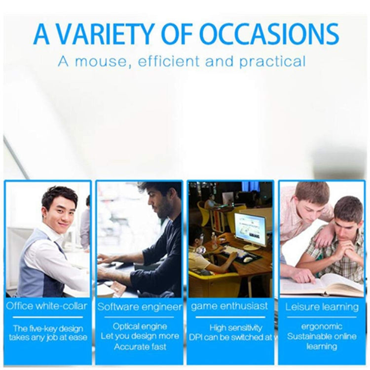 CM0093 Wired Version 2.4GHz Three-button Vertical Mouse for Left-hand, Resolution: 1000DPI / 1200DPI / 1600DPI, Cable Length���1.7m(Black)