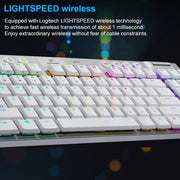 Logitech G913 TKL Wireless RGB Mechanical Gaming Keyboard (GL-Tactile)(White)