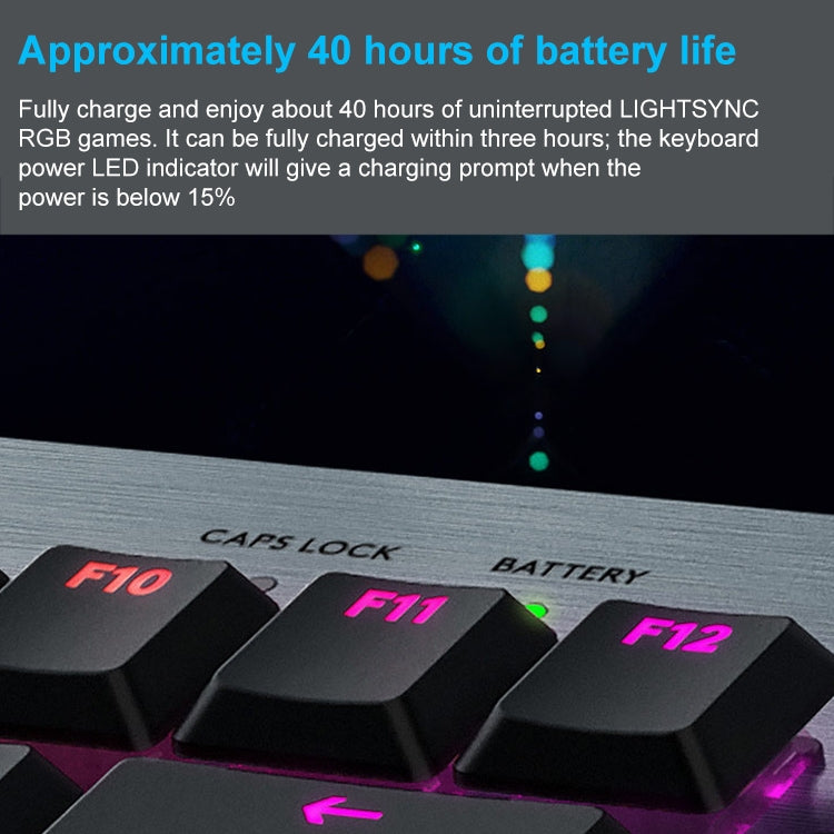 Logitech G913 TKL Wireless RGB Mechanical Gaming Keyboard (GL-Tactile)(White)