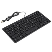 TT-A01 Ultra-thin Design Mini Wired Keyboard, German Version (Black)