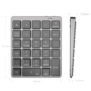 N960 Ultra-thin Universal Aluminum Alloy Rechargeable Wireless Bluetooth Numeric Keyboard (Silver)