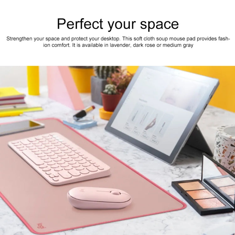 Logitech Keyboard Mouse Desk Mat Pad (Purple)