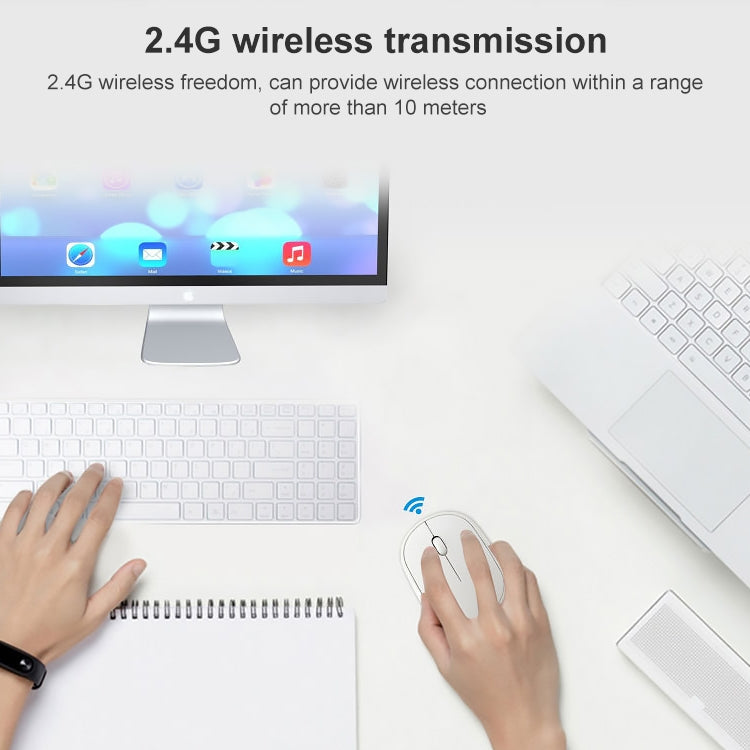 ZGB 360 2.4G Computer Laptop Wireless Chargeable Mini Mouse 1000dpi(Blue)