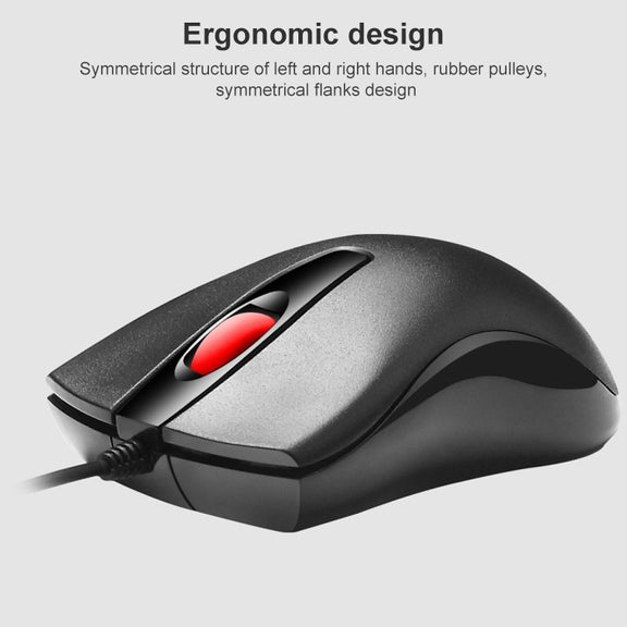ZGB S500 Round Keycap Wired Keyboard + Mouse Set (Black)