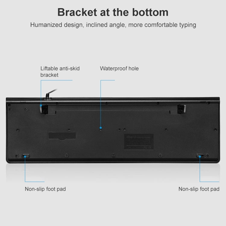ZGB S500 Round Keycap Wired Keyboard + Mouse Set (Black)