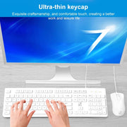 ZGB S500 Round Keycap Wired Keyboard + Mouse Set (Black)