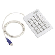DX-20A 20-keys USB Wired Mechanical Black Shaft Mini Numeric Keyboard (White)