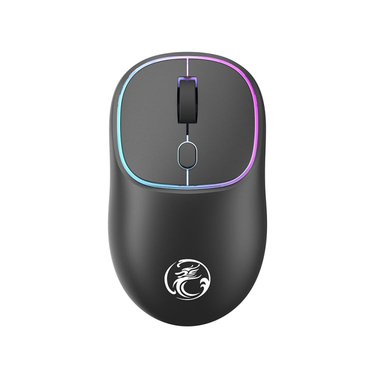 iMICE W-618 Rechargeable 4 Buttons 1600 DPI 2.4GHz Silent Wireless Mouse for Computer PC Laptop (Black)