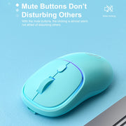iMICE W-618 Rechargeable 4 Buttons 1600 DPI 2.4GHz Silent Wireless Mouse for Computer PC Laptop (Black)