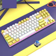 FOREV FV-301 87-keys Blue Axis Mechanical Gaming Keyboard, Cable Length: 1.6m(Yellow + White) - Wired Keyboard by PMC TechLife | Online Shopping South Africa | PMC TechLife | Buy Now Pay Later Mobicred