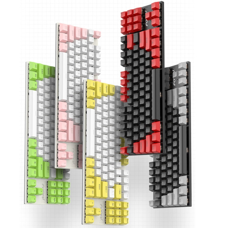 FOREV FV-301 87-keys Blue Axis Mechanical Gaming Keyboard, Cable Length: 1.6m(Yellow + White)