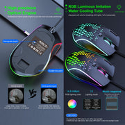 iMICE T97 Gaming Mouse RGB LED Light USB 7 Buttons 7200 DPI Wired Gaming Mouse (Black)