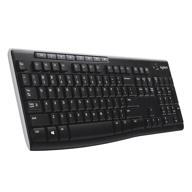 Logitech K270 Single Wireless Ultra-thin Silent Keyboard (Black)
