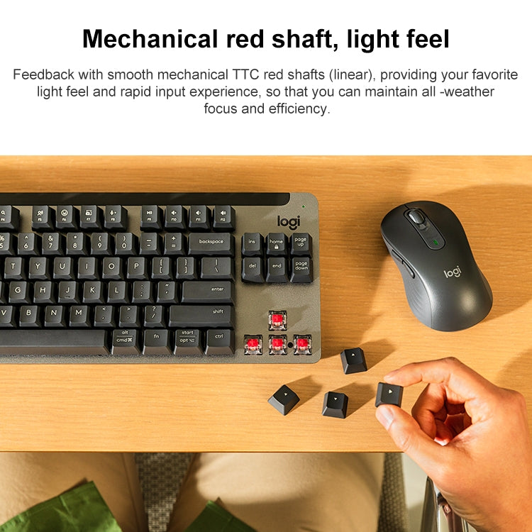 Logitech K855 Wireless Bluetooth Dual Mode Silent Mechanical Keyboard (Black)