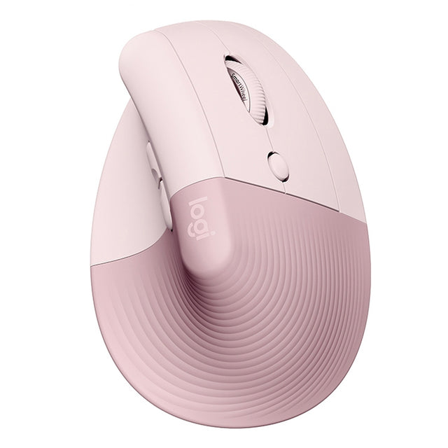 Logitech Lift Vertical 1000DPI 2.4GHz Ergonomic Wireless Bluetooth Dual Mode Mouse (Pink)
