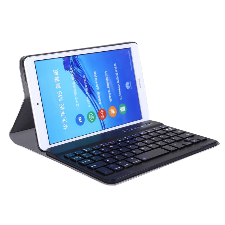 A0M5 Detachable Bluetooth Keyboard + Ultrathin Horizontal Flip Leather Tablet Case for Huawei MediaPad M5 & Honor Tab 5 8 inch, with Holder(Black)