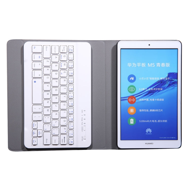 A0M5 Detachable Bluetooth Keyboard + Ultrathin Horizontal Flip Leather Tablet Case for Huawei MediaPad M5 & Honor Tab 5 8 inch, with Holder(Gold)
