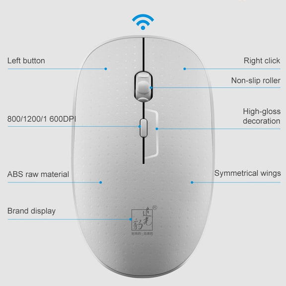 ZGB 8810 Mute Wireless Keyboard + Mouse Set (White)