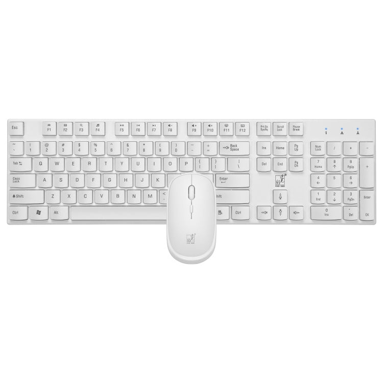 ZGB 8820 Candy Color Wireless Keyboard + Mouse Set (White)