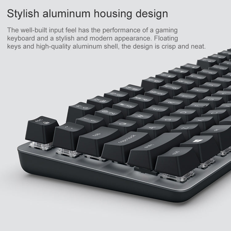 Logitech K835 Mini Mechanical Wired Keyboard, Green Shaft (Black)