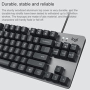 Logitech K835 Mini Mechanical Wired Keyboard, Green Shaft (Black)