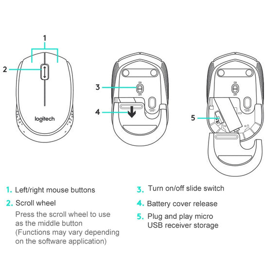 Logitech M188 Fashion Wireless Mouse