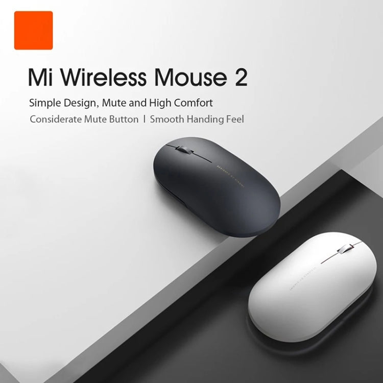 Original Xiaomi 2.4GHz 125HZ 1000DPI Rechargeable Ultra-thin Computer Mouse 2(White)