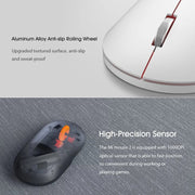 Original Xiaomi 2.4GHz 125HZ 1000DPI Rechargeable Ultra-thin Computer Mouse 2(White)