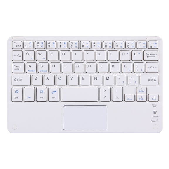 Bluetooth Wireless Keyboard with Touch Panel, Compatible with All Android & Windows 9 inch Tablets with Bluetooth Functions(White)