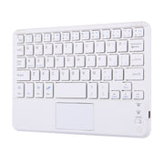 Bluetooth Wireless Keyboard with Touch Panel, Compatible with All Android & Windows 10 inch Tablets with Bluetooth Functions (White)