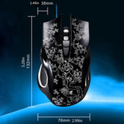 ZGB 169 USB 2400DPI Four-speed Adjustable LED Backlight Wired Optical E-sport Gaming Mouse with Counter Weight, Length: 1.45m(White)