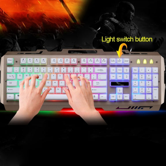 Chasing Leopard G700 USB RGB Backlight Wired Optical Gaming Mouse and Keyboard Set, Keyboard Cable Length: 1.35m, Mouse Cable Length: 1.3m(Black)