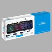 ZGB G700 104 Keys USB Wired Mechanical Feel Glowing Metal Panel Suspension Gaming Keyboard with Phone Holder(Black)