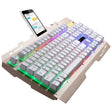 ZGB G700 104 Keys USB Wired Mechanical Feel Glowing Metal Panel Suspension Gaming Keyboard with Phone Holder(Gold) - Wired Keyboard by PMC TechLife | Online Shopping South Africa | PMC TechLife | Buy Now Pay Later Mobicred