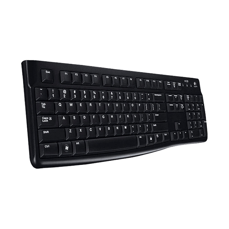 Logitech K120 USB Water-resistant Splash Wired Keyboard for Desktop Computers / Laptops(Black)
