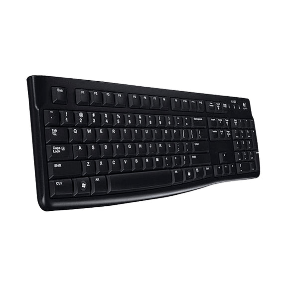 Logitech K120 USB Water-resistant Splash Wired Keyboard for Desktop Computers / Laptops(Black)