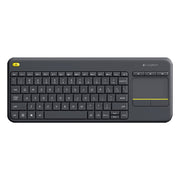 Logitech K400 Plus 2.4GHz Wireless Touch Control Keyboard, Wireless Range: 10m (Black)