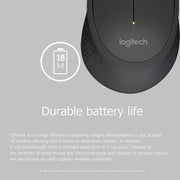 Logitech M280 2.4GHz 3-keys 1000DPI Wireless Optical Mouse, Wireless Range: 10m(Black)