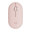 Logitech Pebble Cobblestone Shape Thin 3-keys 1000DPI Mute Wireless Bluetooth Optical Mouse, Wireless Range: 10m (Pink) - Wireless Mice by Logitech | Online Shopping South Africa | PMC TechLife | Buy Now Pay Later Mobicred