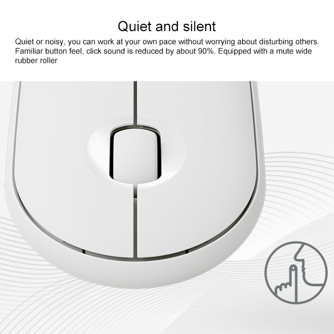 Logitech Pebble Cobblestone Shape Thin 3-keys 1000DPI Mute Wireless Bluetooth Optical Mouse, Wireless Range: 10m (Pink)