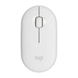 Logitech Pebble Cobblestone Shape Thin 3-keys 1000DPI Mute Wireless Bluetooth Optical Mouse, Wireless Range: 10m (White) - Wireless Mice by Logitech | Online Shopping South Africa | PMC TechLife | Buy Now Pay Later Mobicred