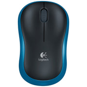 Logitech M185 2.4GHz 3-keys 1000DPI Wireless Optical Mouse, Wireless Range: 10m (Blue)