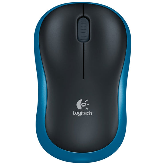 Logitech M185 2.4GHz 3-keys 1000DPI Wireless Optical Mouse, Wireless Range: 10m (Blue)
